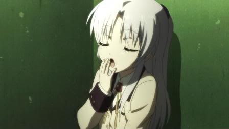 Tenshi gets sleepy.