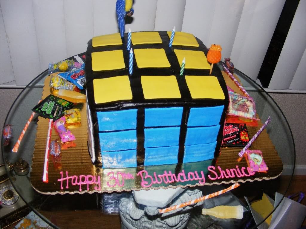 Rubik's cube cake