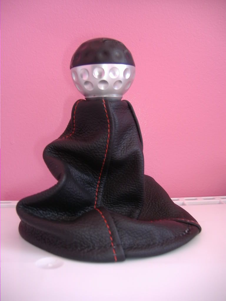 red stiching drivers edition shifter boots VW Vortex Volkswagen Forum