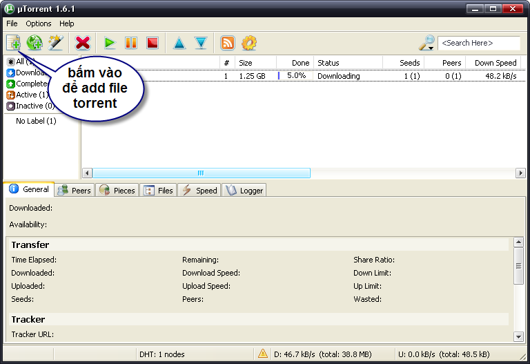  Hướng dẫn download File torrent giao thức P2P bằng Utorrent