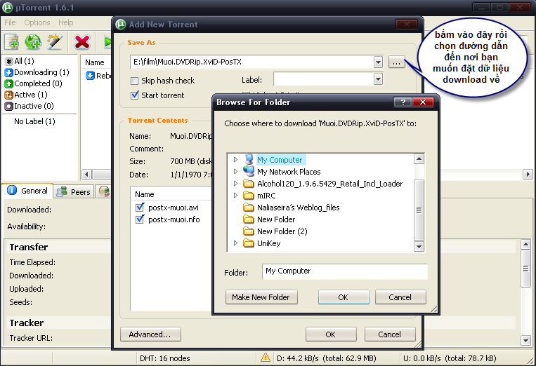  Hướng dẫn download File torrent giao thức P2P bằng Utorrent