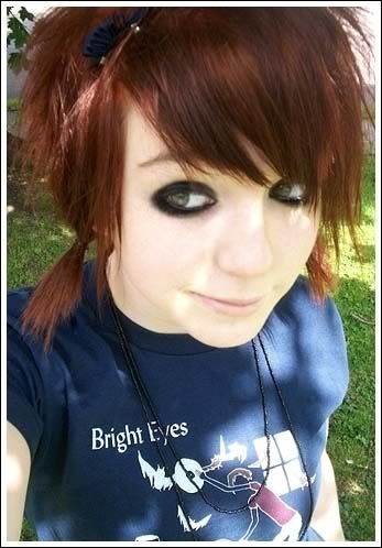  cute emo girl with bright eyes