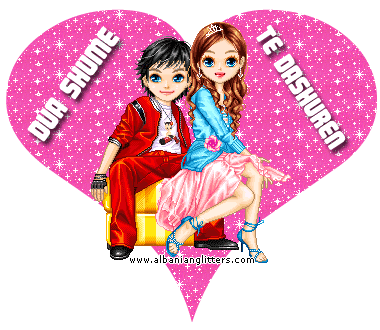 albanian glitters, albanian myspace graphics, Te Dua