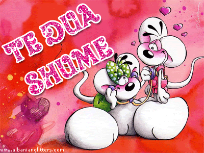 albanian glitters, albanian myspace graphics, Te Dua