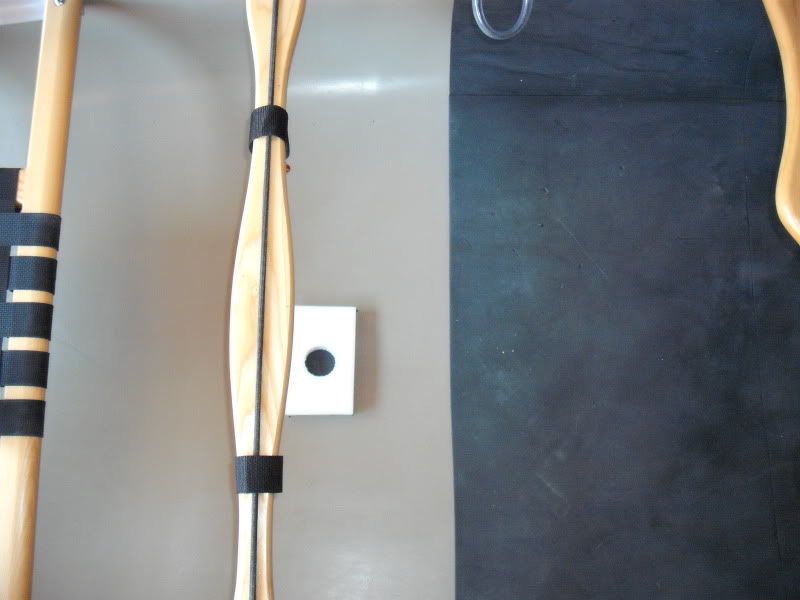 Pole/mast mounting tube, with rubber non slip section where it 