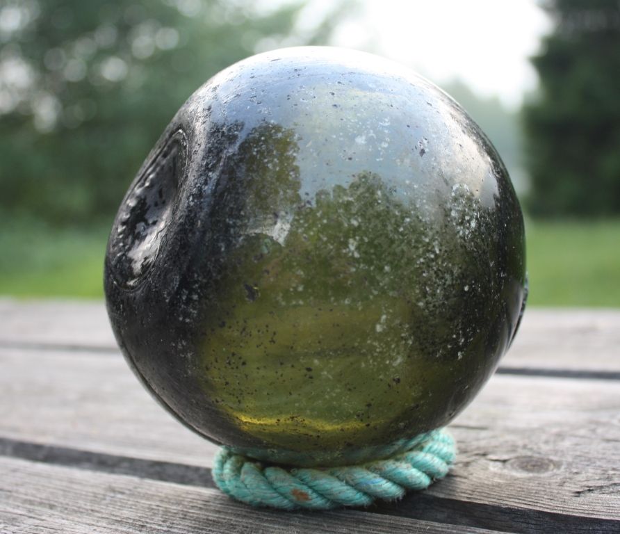 British Made marked Glass Fishing Float Ball Maritime 5  