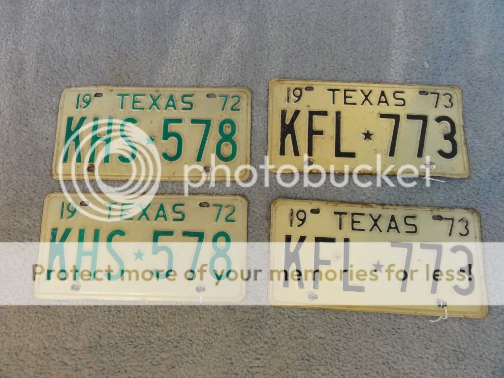 FS Texas Antique License Plates 1972 and 1973 - CorvetteForum