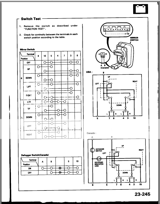 Picture Request  Power Mirror Wiring Diagram  Non Power