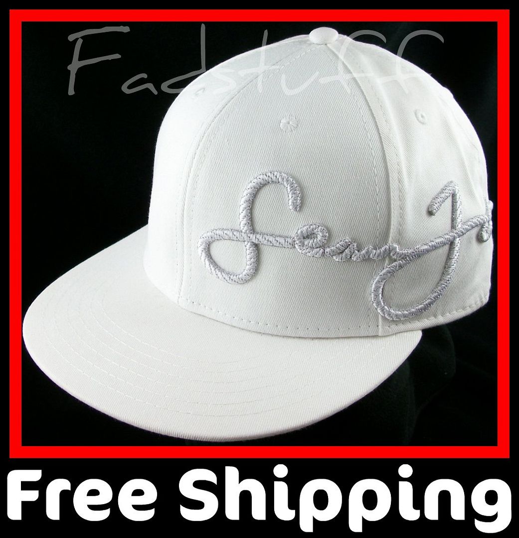 SEAN JOHN Fitted CAP White Urban Retro HAT Wear P Diddy Puff Daddy ...